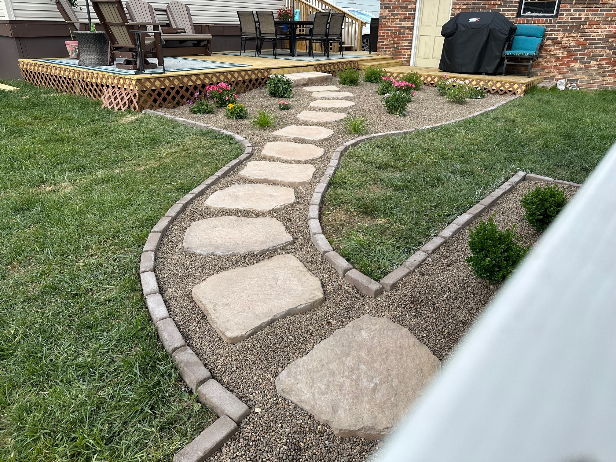 Garden bed after landscaping