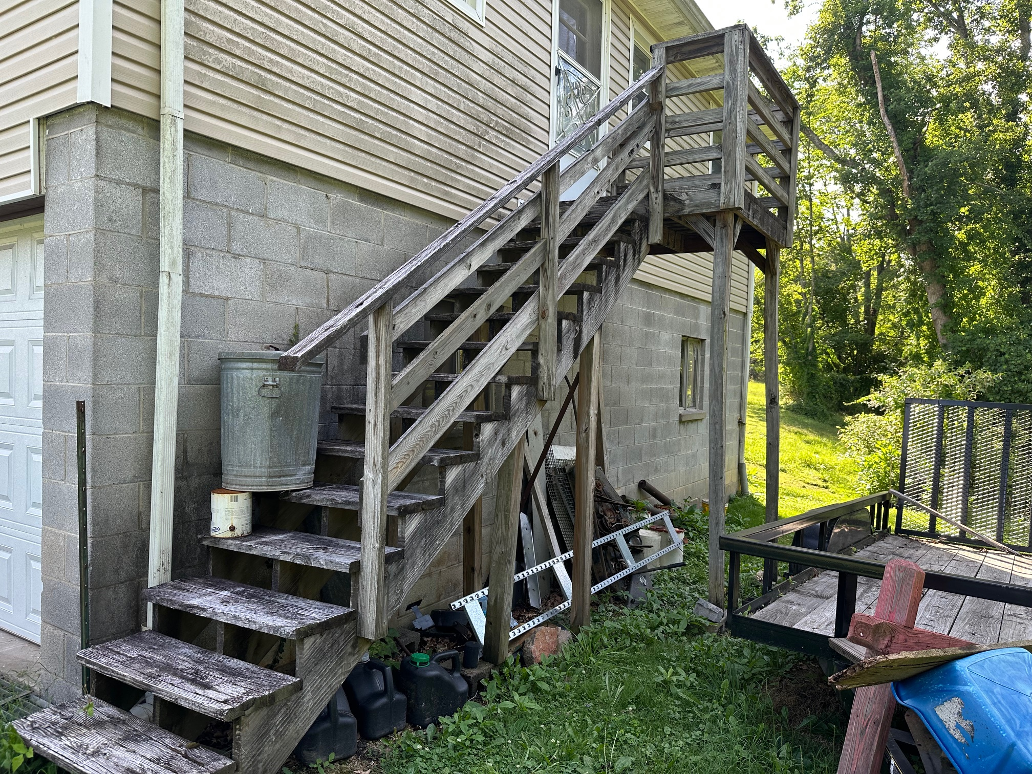 Back porch area before construction
